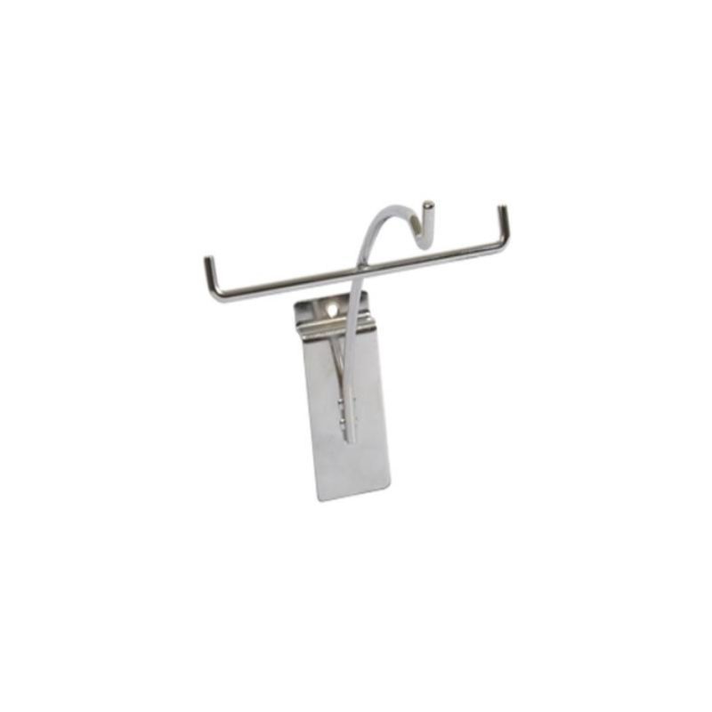 chrome-plated spectacle holder for grooved panel : Mobilier shopping