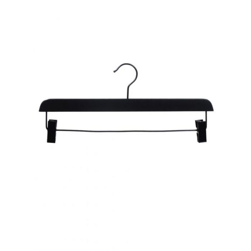 50 Black wooden hanger for pants 38 cm : Cintres magasin