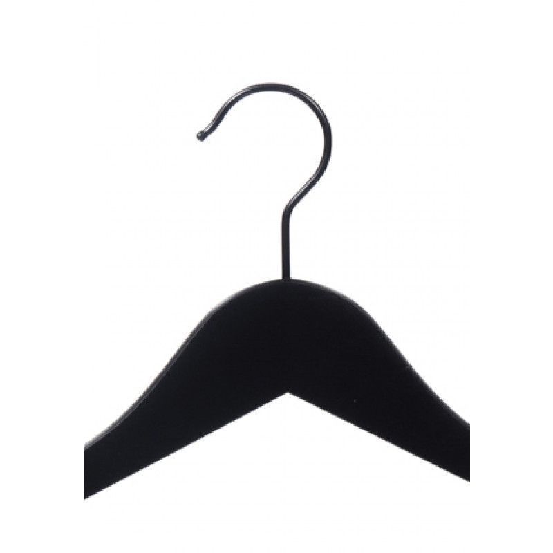 Image 1 : Wooden hangers black with metal ...