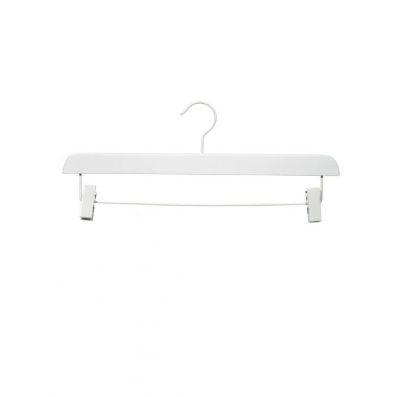 50 Grucce legno bianco con pinze 38 cm : Cintres magasin