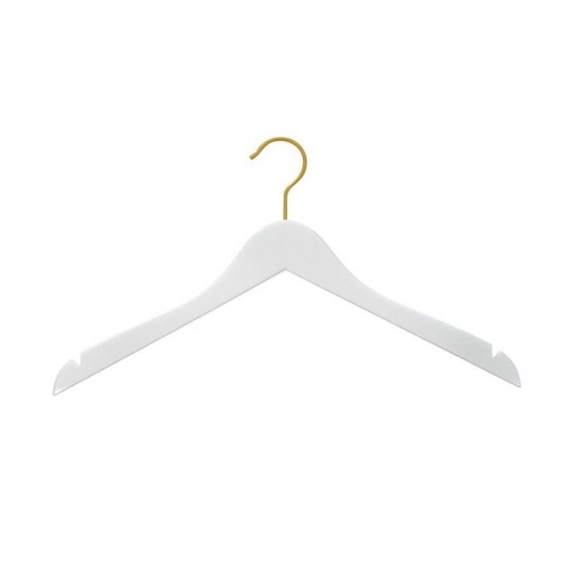 50 white hangers 44 with gold hook : Cintres magasin