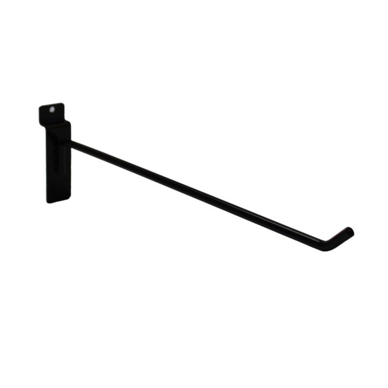 Black single hook 30cm : Mobilier shopping
