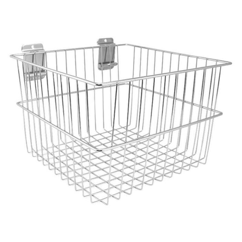 Deep chrome-plated wire basket 300X300X205 : Mobilier shopping