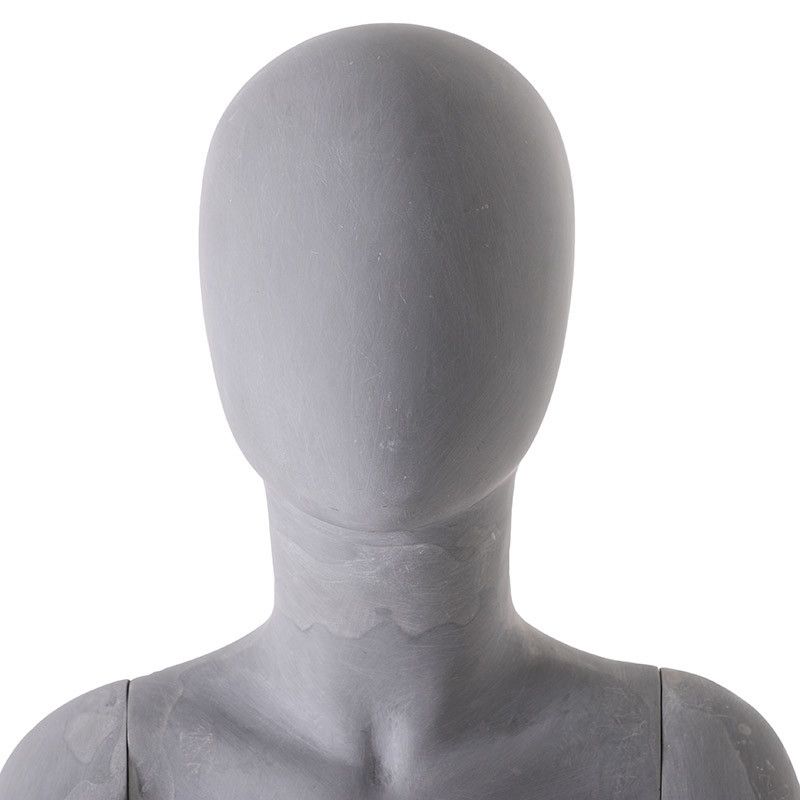 Child mannequin abstract head in color light grey 8 years old