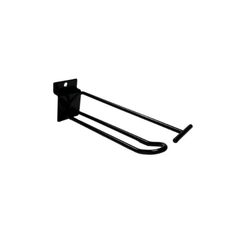 gancho negro con barra superior de 15 cm : Mobilier shopping