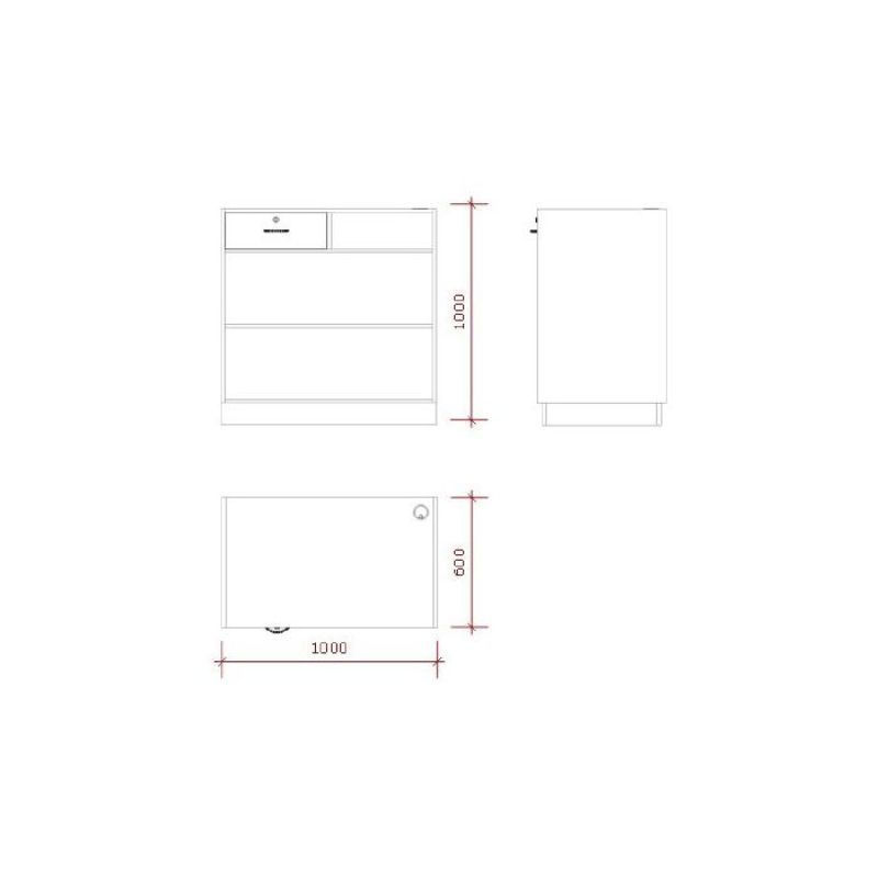 Image 2 : Glossy counter with drawer and ...