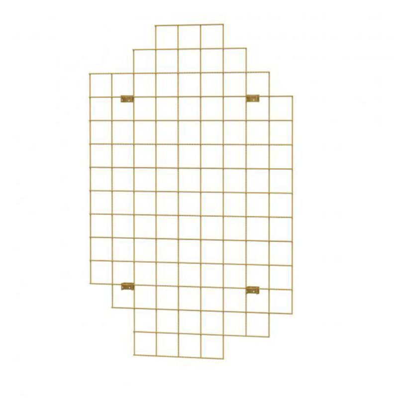 gold wire mesh display with hook - 1400x900 mm : Mobilier shopping
