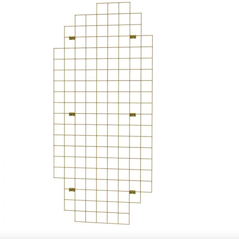 gold wire mesh display with hook - 2000x900 mm : Mobilier shopping
