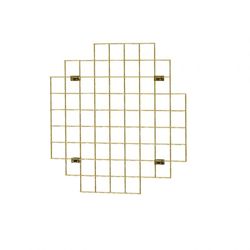 gold wire mesh display with hook - 900x900 mm : Mobilier shopping