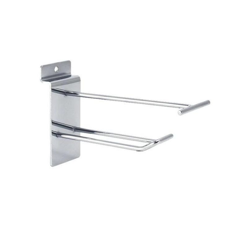 Hook with chrome-plated top bar 10 cm : Mobilier shopping