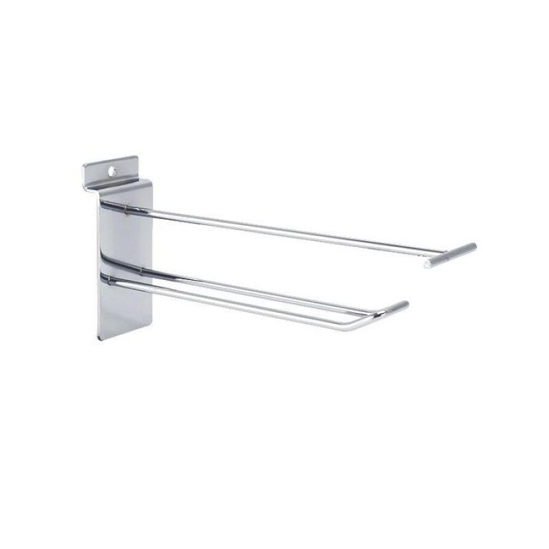 Hook with top bar 15 cm chrome-plated : Mobilier shopping