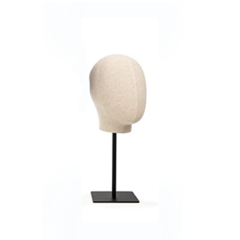 Male mannequin head fabric : Mannequins vitrine