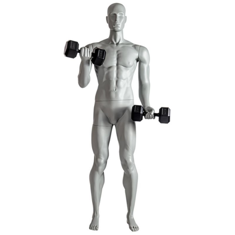 Male sport dummy in weight-bearing position : Mannequins vitrine