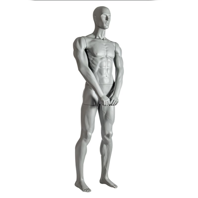 Image 1 : Male Sport Mannequin grey (RAL ...