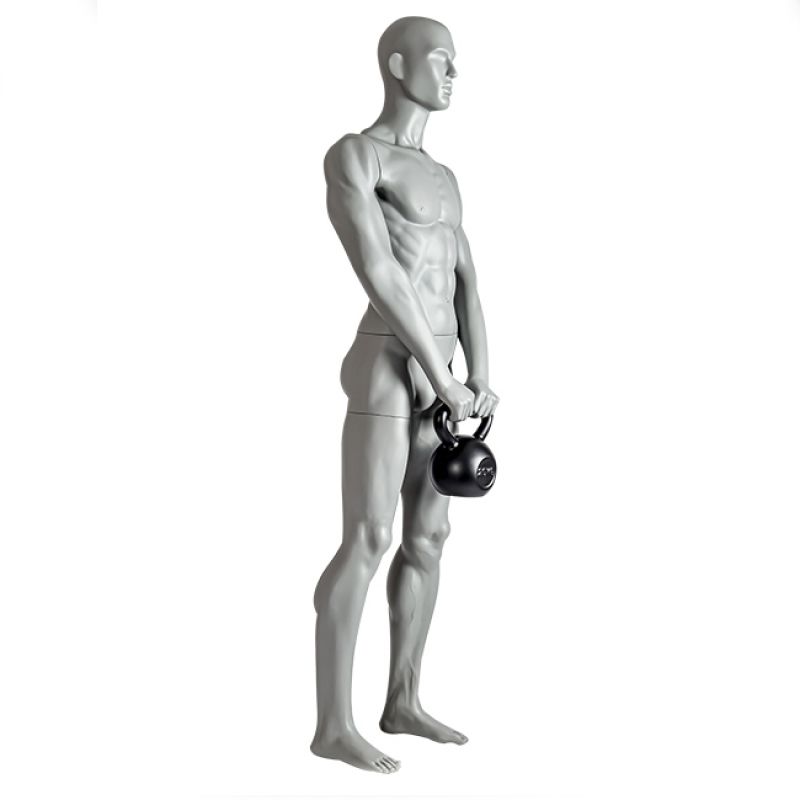Image 2 : Male Sport Mannequin grey (RAL ...