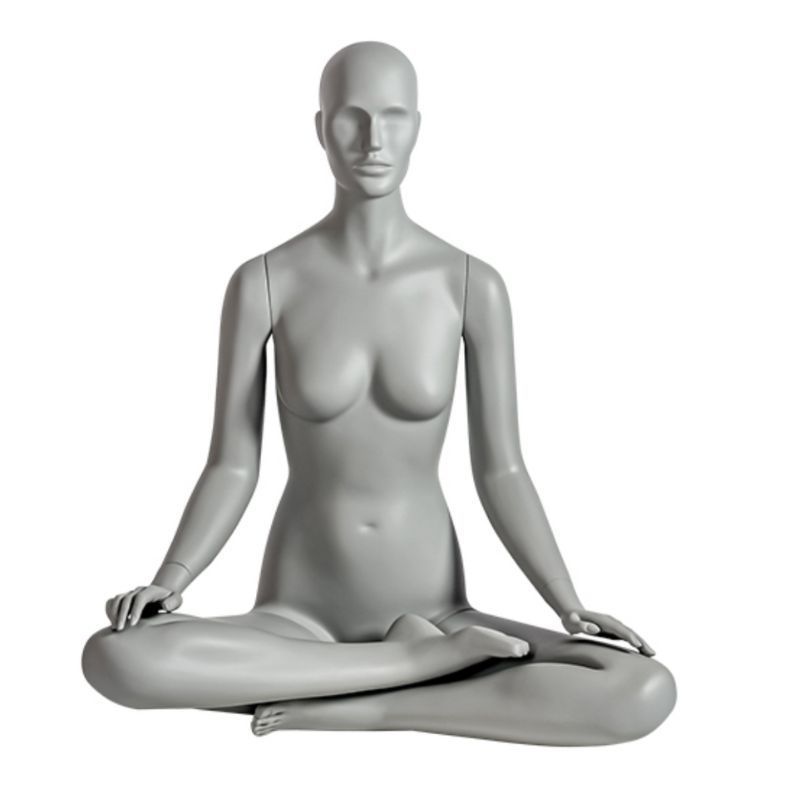 Manichino donna in posizione di meditazione sportiva : Mannequins vitrine