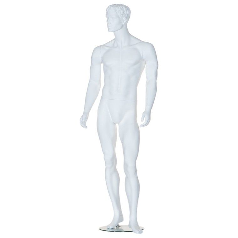 Maniquí hombre sin cabeza 184 cm blanco brillo - RETIF
