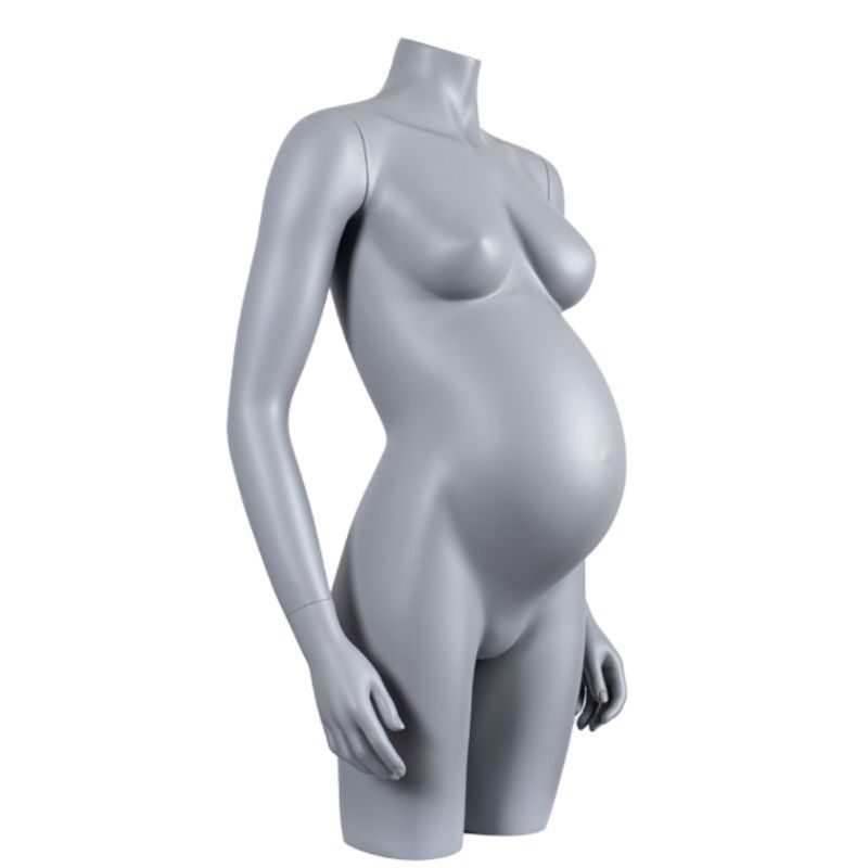 Mannequin torso pregnant woman, grey : Bust shopping
