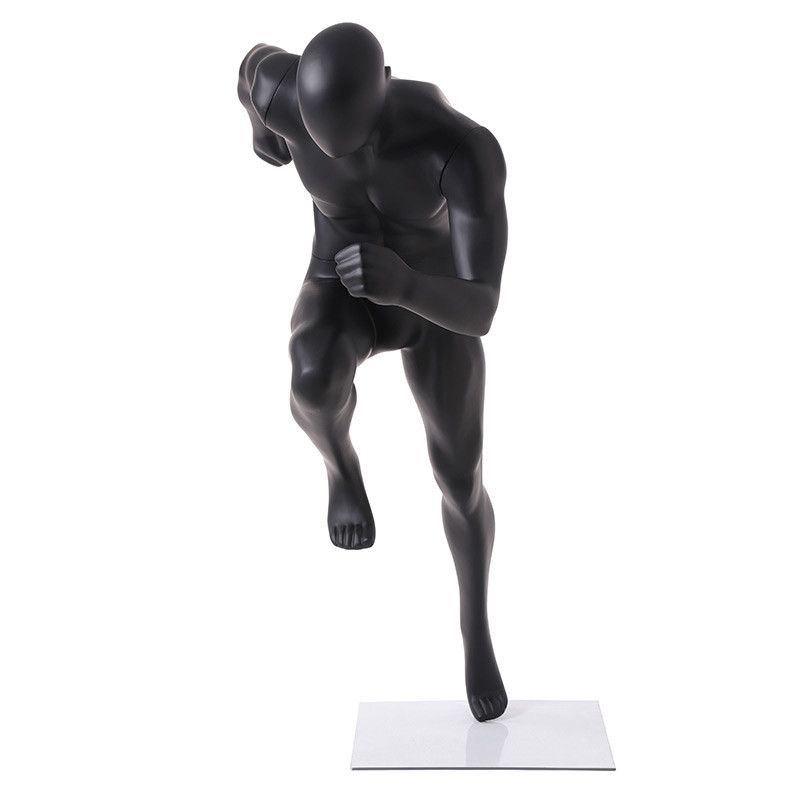 Mannequin vitrine homme sprinter noir mat