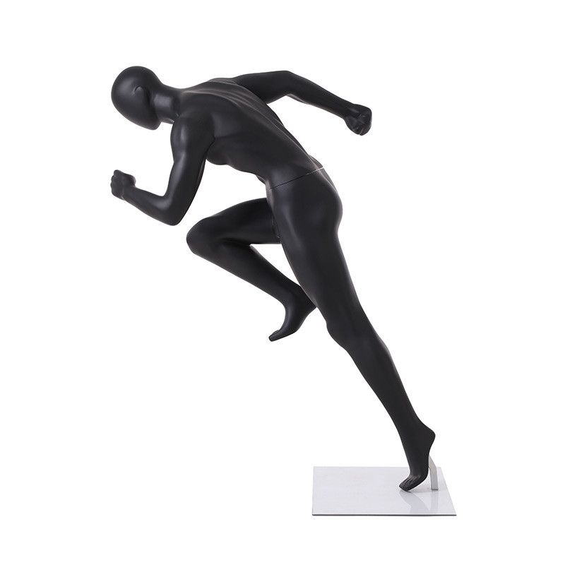 Mannequin vitrine homme sprinter noir mat