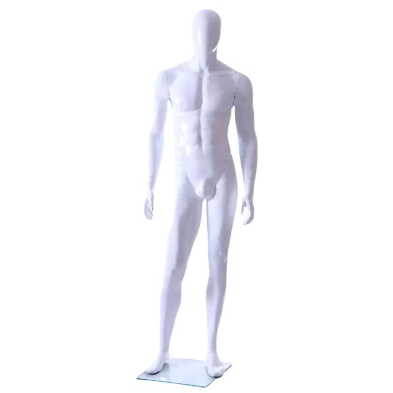 Mannequin vitrine sport homme blanc position droite : Mannequins vitrine