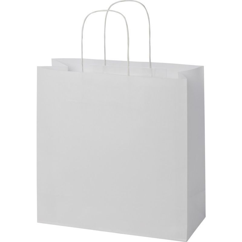 Medium 80g white paper bag with twisted handles : Paper Bags