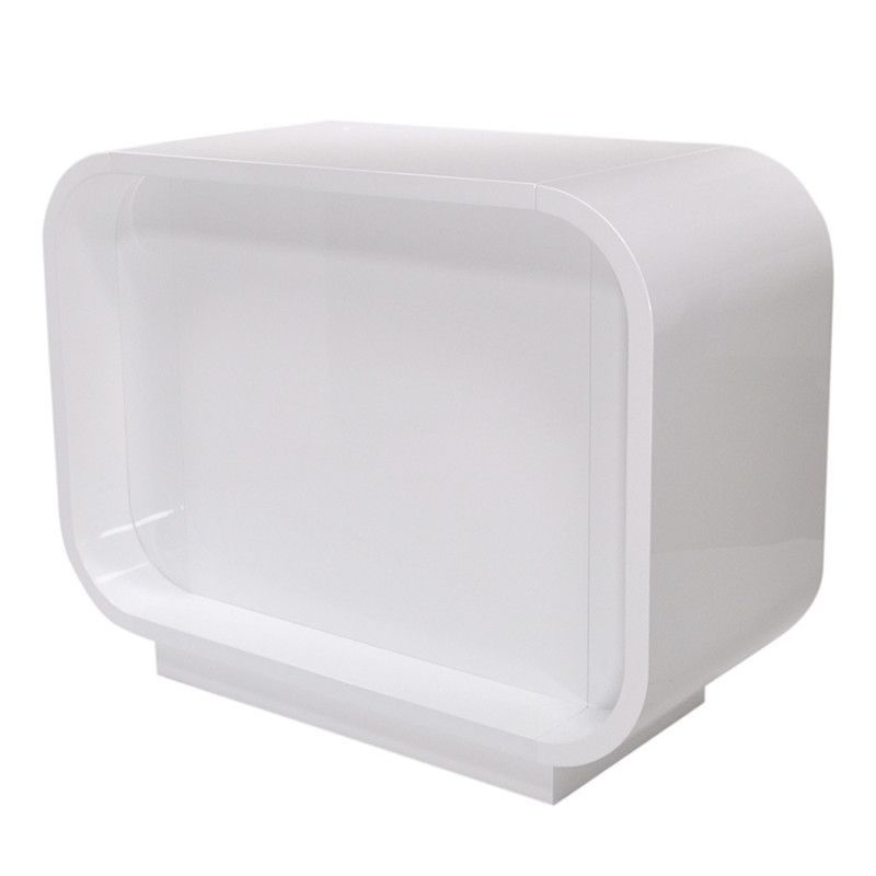 Round store counter white 130cm : Comptoirs shopping