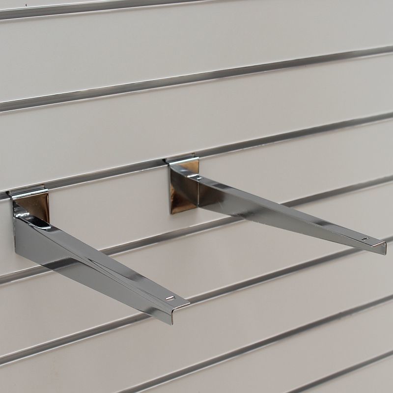 Set of 350 mm chrome shelf supports : Mobilier shopping