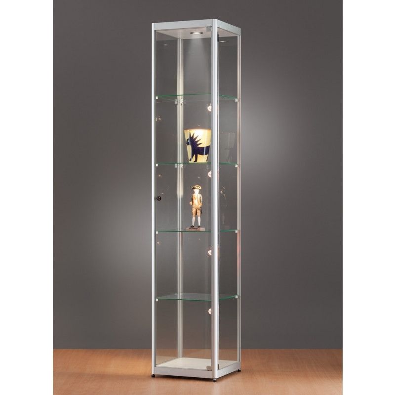 een kopje stereo Boomgaard Standing display cabinet glass and aluminium 40 cm