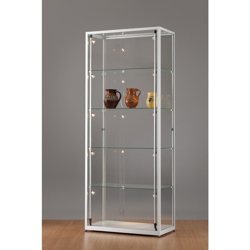 Standing display cabinet glass and aluminium 80 cm : Vitrine