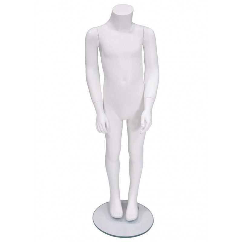 White color headless kid mannequins : Mannequins vitrine