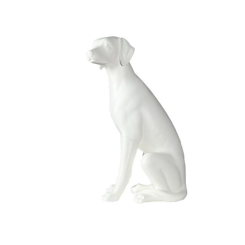 White dog display mannequin : Mannequins vitrine