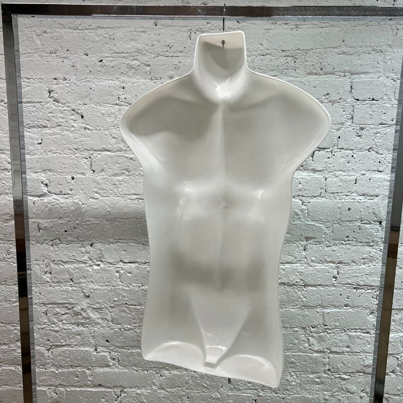 Image 2 : White male mannequin bust with ...