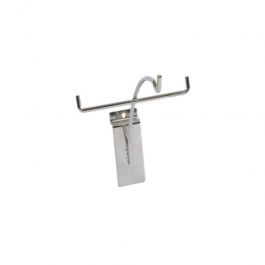 RETAIL DISPLAY FURNITURE - ACCESSORIES FOR SLATWALLS : Chrome-plated spectacle holder for grooved panel