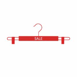 WHOLESALE HANGERS - HANGERS WITH CLIPS : 10 x red clip hanger for promotion
