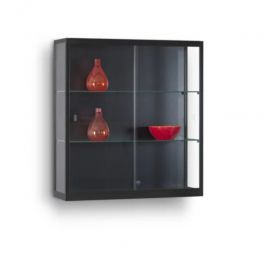 Wall display cabinet 100cm black wall window Mobilier shopping