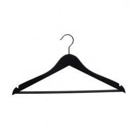 Promotions wooden hangers 50 Black wooden hangers with bar 44cm Cintres magasin