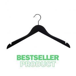 Promotions wooden hangers 50 Hangers black wood without bar 44 cm Cintres magasin