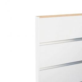 RETAIL DISPLAY FURNITURE : Angles for grooved panels in white aluminium