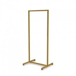 SHOPFITTING : Garment rail gold finish - height 155cm x60cm