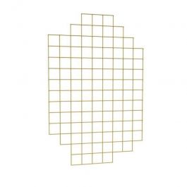 RETAIL DISPLAY FURNITURE : Gold wire-mesh display - 1400x900 mm