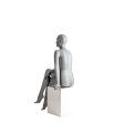 Image 1 : Abstract female gray window mannequin ...