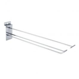 RETAIL DISPLAY FURNITURE - SLATWALL AND FITTINGS : Hook with 25 cm top bar