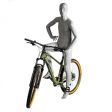 Image 0 : Man window mannequin bike position ...
