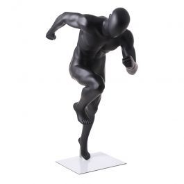 MALE MANNEQUINS - SPORT MANNEQUINS : Male mannequins sprinter mat black
