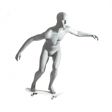 Image 2 : Manichino per skateboard sportivo grigio ...