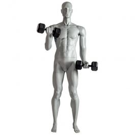 MANIQUIES HOMBRE - MANIQUI DEPORTE : Maniquí deportivo masculino en posición de pesas