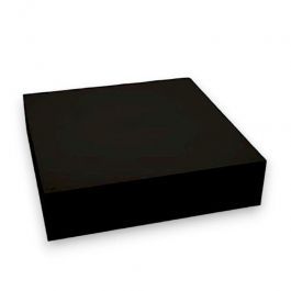 MATERIEL AGENCEMENT MAGASIN - PODIUM : Podium noire brillante 100 x 100 x 25 cm