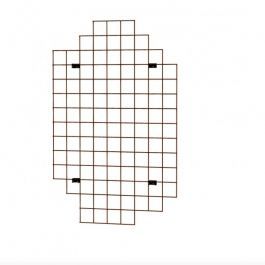 MATERIEL AGENCEMENT MAGASIN : Présentoir grillagé noir avec crochet - 1400x900 mm
