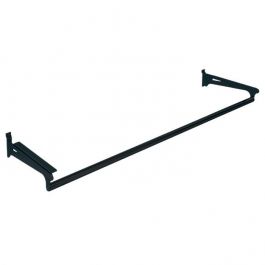 SHOPFITTING : Shelf supports with confection bar 100 cm black matt